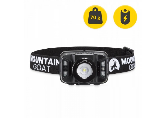 Ліхтар налобний Mountain Goat LED 350 lm акумуляторний, з регулюванням нахилу Black (P-5907739318411)