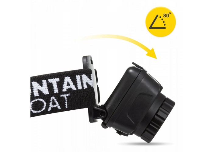 Ліхтар налобний Mountain Goat LED 350 lm акумуляторний, з регулюванням нахилу Black (P-5907739318411)