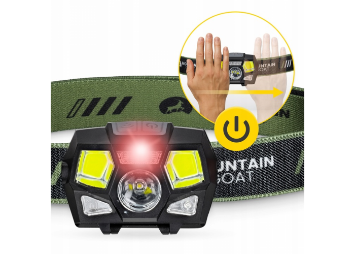 Ліхтар налобний Mountain Goat LED 350 lm акумуляторний, з регулюванням нахилу Black (P-5907739318312)