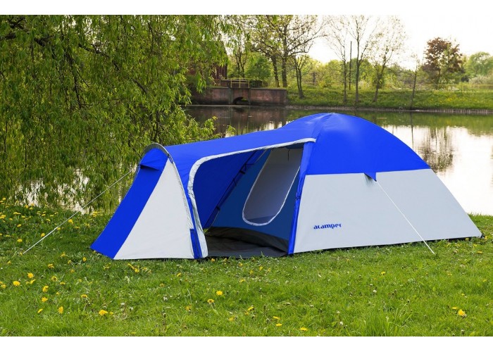 Палатка 3-х місна Presto Acamper MONSUN 3 PRO синя - 3500мм. H2О - 3,4 кг.