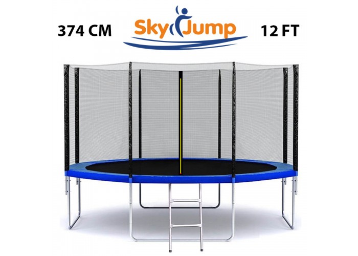 Батут SkyJump 12 фт., 374 см із захисною сіткою та волосінню