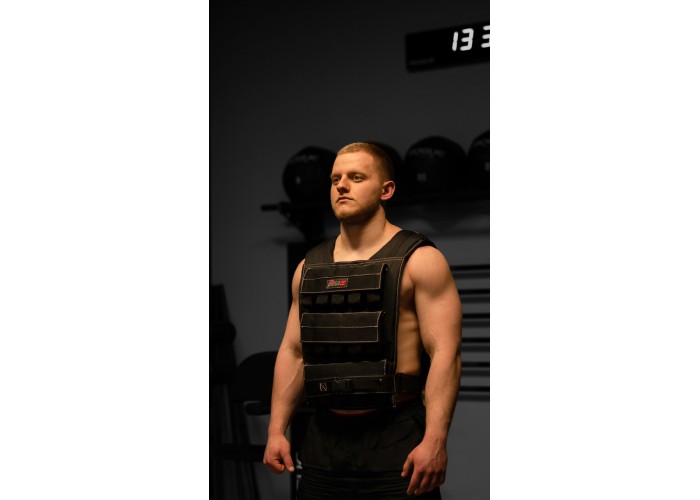 Жилет-обважнювач для занять спортом MegaShape 32 кг, чорний