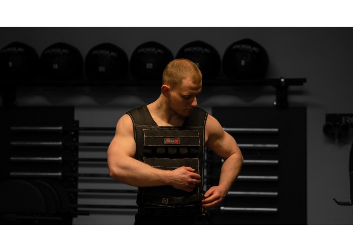 Жилет-обважнювач для занять спортом MegaShape 32 кг, чорний
