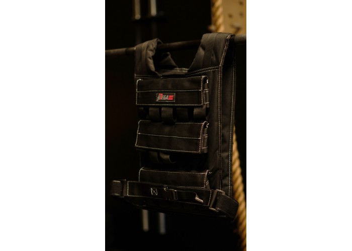 Жилет-обважнювач для занять спортом MegaShape 32 кг, чорний