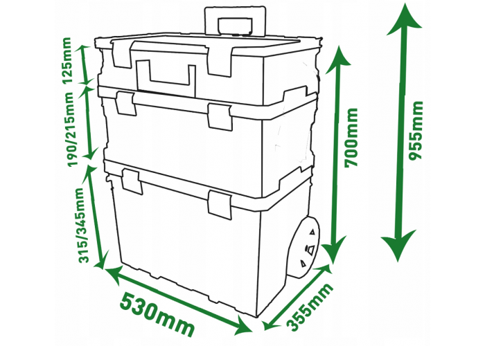 Набір ящиків для інструментів Qbrick System Two SET 3