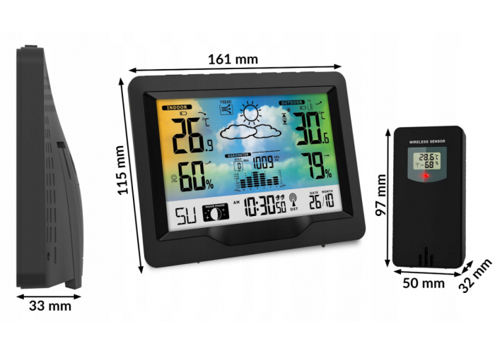 Метеостанція BERDSEN BD-901 Black (390100)