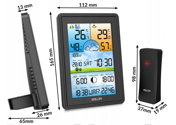 Метеостанція BERDSEN BD-906 Black (390600)