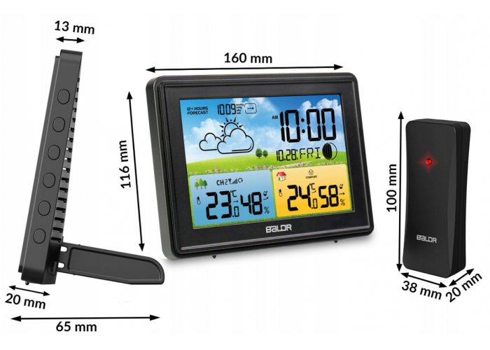 Метеостанція BERDSEN BD-908 Black (390800)