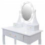 Косметичний туалетний столик з табуретом FUNFIT White LED (2784)