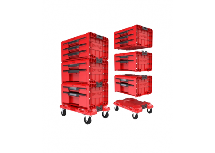 Набір ящиків для інструментів Qbrick System PRO Drawer Workshop Set 3 2.0 RED (5901238258353)
