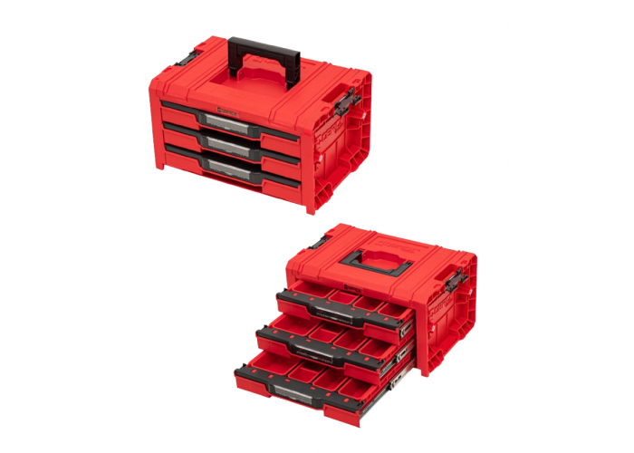 Набір ящиків для інструментів Qbrick System PRO Drawer Workshop Set 3 2.0 RED (5901238258353)