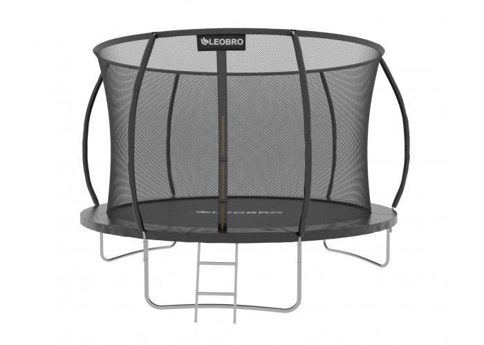 Садовий дитячий Батут LEOBRO Premium Pro 252 см із внутрішньою захисною сіткою 8FT BLACK