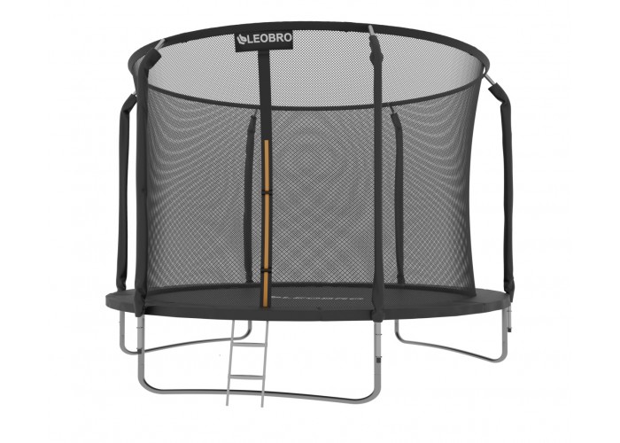 Дитячий садовий Батут LEOBRO Premium 252 см із внутрішньою захисною сіткою 8FT BLACK