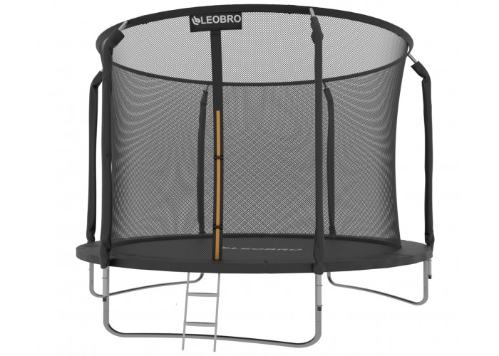 Дитячий садовий Батут LEOBRO Premium 312 см із внутрішньою захисною сіткою 10FT BLACK