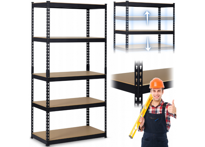 Стелаж Humberg 183 x 90 x 45 см HR-700 Black (570001)