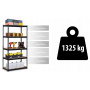 Стелаж Humberg 183 x 90 x 45 см HR-700 Black (570001)