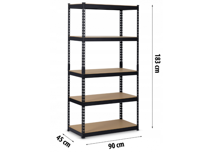 Стелаж Humberg 183 x 90 x 45 см HR-700 Black (570001)