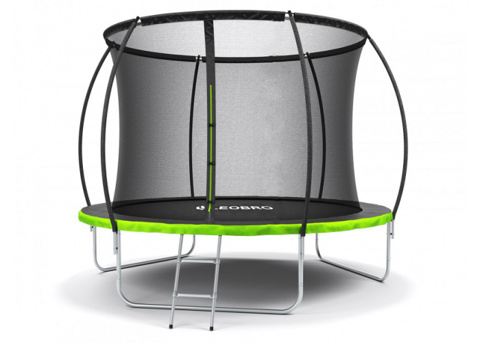 Батут із внутрішньою захисною сіткою 312 см LEOBRO Pro 10FT GREEN