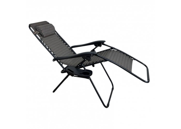 Розкладне крісло шезлонг Zero Gravity LEOBRO у клітинку (HT-167D PLAID)