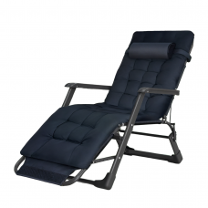 Розкладне крісло-ліжко з подушкою LEOBRO Чорне (HT-148G1+ BLACK)