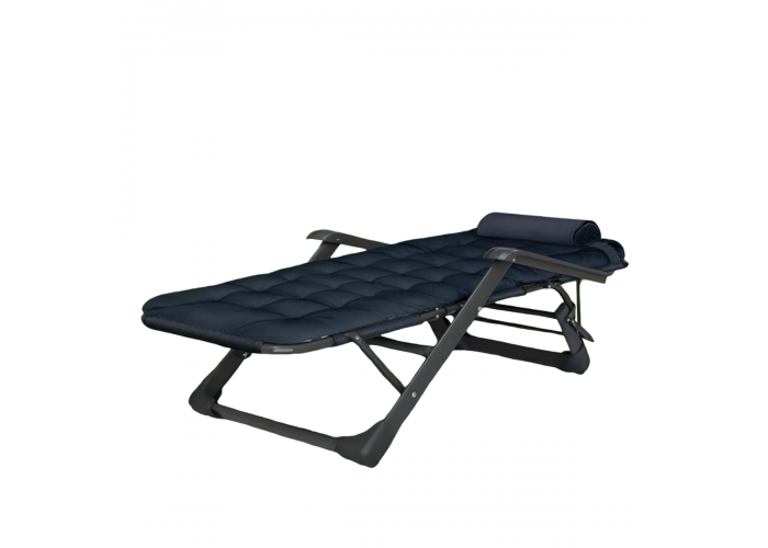 Розкладне крісло-ліжко з подушкою LEOBRO Чорне (HT-148G1+ BLACK)