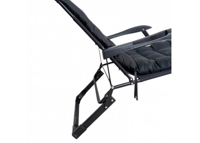 Розкладне крісло-ліжко з подушкою LEOBRO Чорне (HT-148G1+ BLACK)