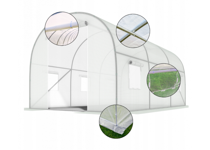 Садова теплиця парник LEOBRO Garden 6м2 White (LB-6M19W)