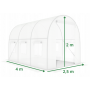 Садова теплиця парник LEOBRO Garden 6м2 White (LB-6M19W)