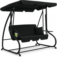Велика гойдалка з подушками на 3 особи LEOBRO Luxury Black