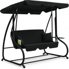 Велика гойдалка з подушками на 3 особи LEOBRO Luxury Black
