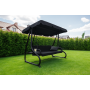 Велика гойдалка з подушками на 3 особи LEOBRO Luxury Black