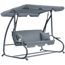 Велика гойдалка з подушками на 3 особи LEOBRO Luxury Grey