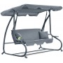 Велика гойдалка з подушками на 3 особи LEOBRO Luxury Grey