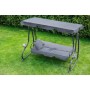 Велика гойдалка з подушками на 3 особи LEOBRO Luxury Grey