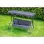 Велика гойдалка з подушками на 3 особи LEOBRO Luxury Grey