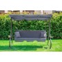 Велика гойдалка з подушками на 3 особи LEOBRO Luxury Grey