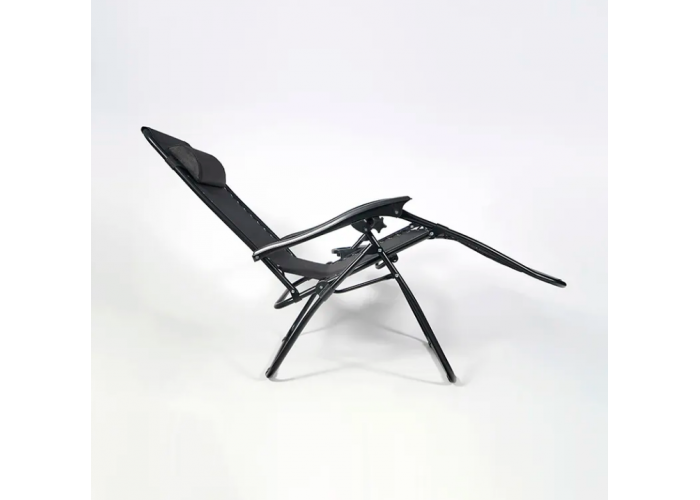 Розкладне крісло шезлонг Zero Gravity LEOBRO Чорне (HT-167D BLACK)