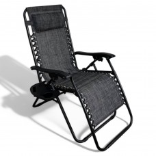 Розкладне крісло шезлонг Zero Gravity LEOBRO темно-сіре (HT-167D DARK GREY)