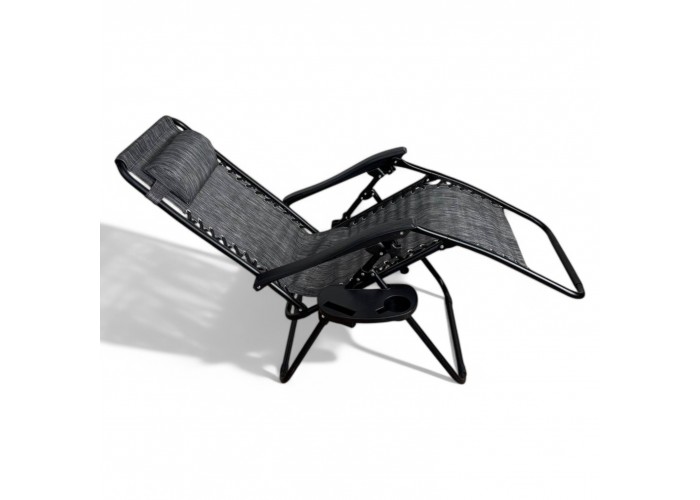 Розкладне крісло шезлонг Zero Gravity LEOBRO сіре (HT-167D GREY)
