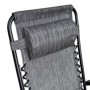 Розкладне крісло шезлонг LEOBRO Zero Gravity Grey (LB-ZGC-A1-GRY)
