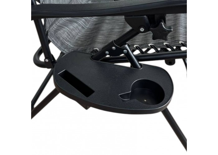 Розкладне крісло шезлонг LEOBRO Zero Gravity Grey (LB-ZGC-A1-GRY)