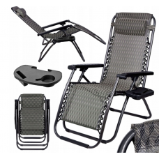 Розкладне крісло шезлонг LEOBRO Zero Gravity Plaid (LB-ZGC-A1-PLD)