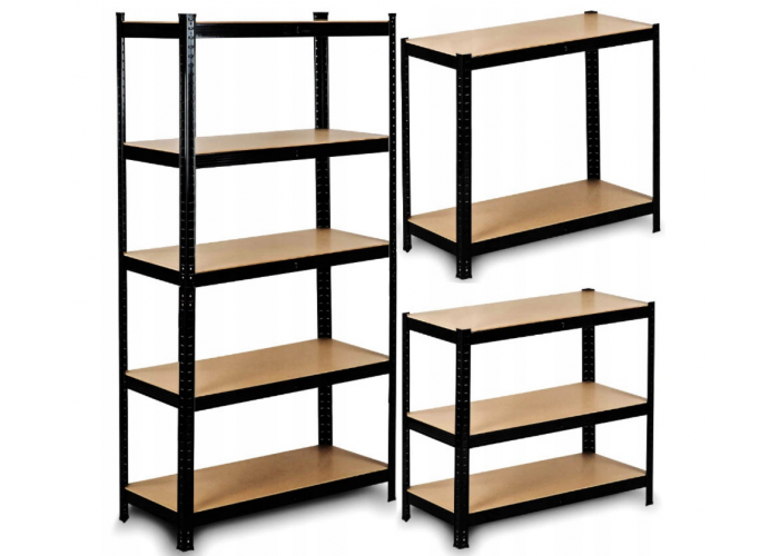 Universal Lebro Lellazh Black 180 x 90 x 40 см, 265 кг/полиця, 5 полиць (LB-R265-BLK)