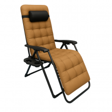 Розкладне крісло шезлонг LEOBRO Zero Gravity Premium Brown (LB-ZGC-K2-BRN)