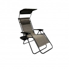 Розкладне крісло шезлонг із козирком LEOBRO Zero Gravity Plaid (LB-ZGC-H1-PLD)