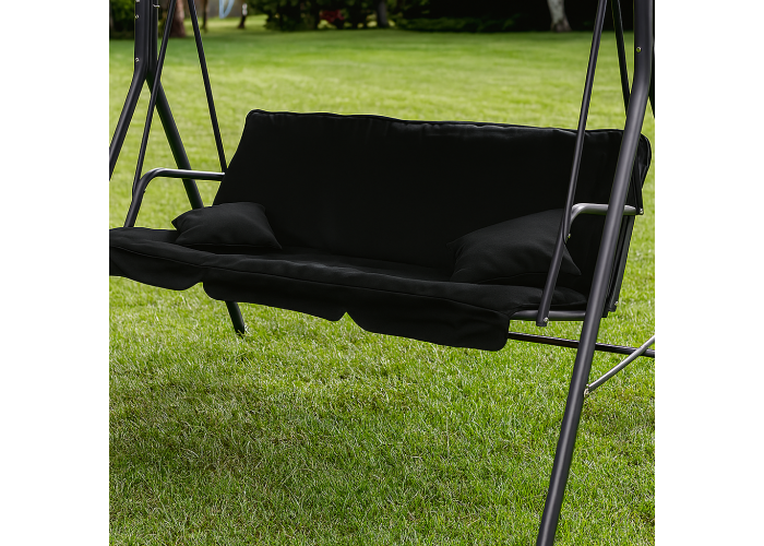 Гойдалка з подушками на 3 особи LEOBRO Black