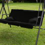 Гойдалка з подушками на 3 особи LEOBRO Black