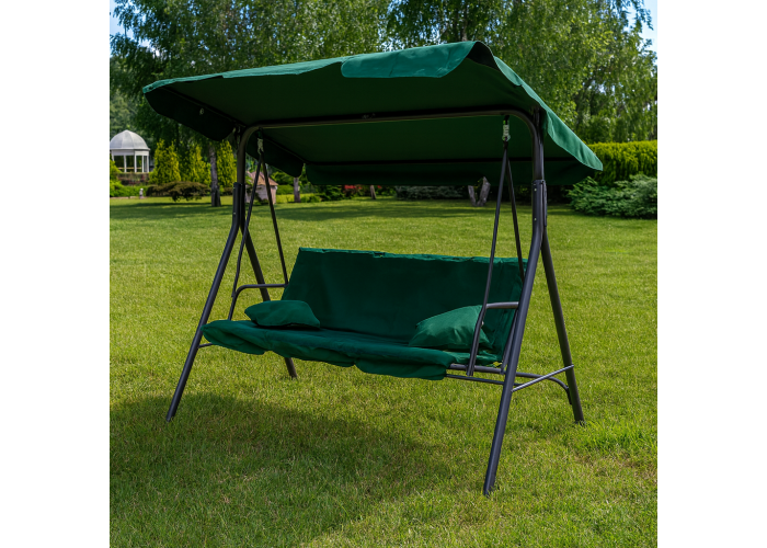 Гойдалка з подушками на 3 особи LEOBRO Green