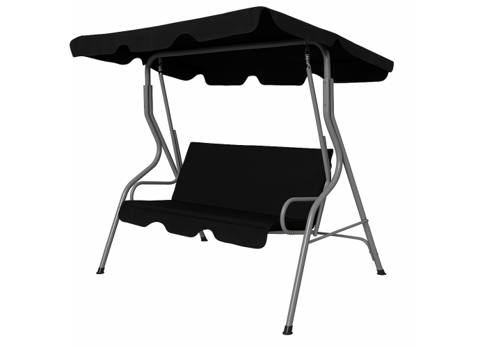 Гойдалка з подушками на 3 особи LEOBRO Relax Black