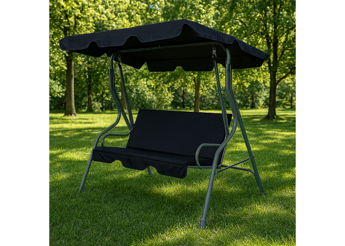 Гойдалка з подушками на 3 особи LEOBRO Relax Black